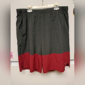 Grey and Red Athletic Shorts